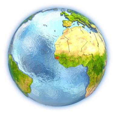 Gine-Bissau izole küre üzerinde