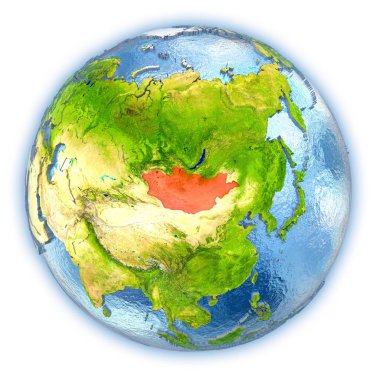 Moğolistan izole küre üzerinde