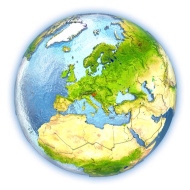 Slovenya izole küre üzerinde