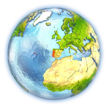 Portekiz izole küre üzerinde