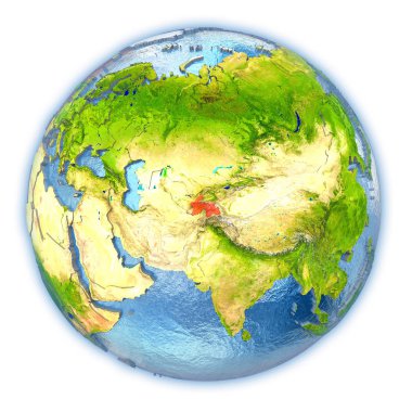 Tacikistan izole küre üzerinde