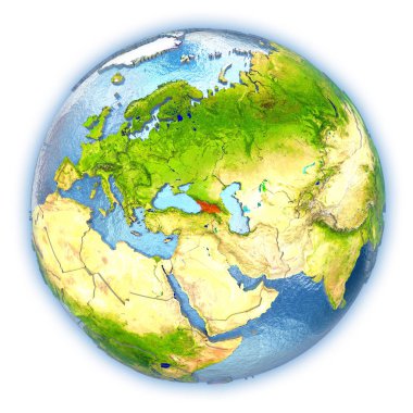 Gürcistan izole küre üzerinde