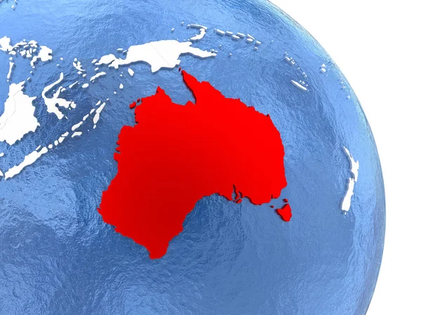 Australia on elegant globe — Stock Photo, Image