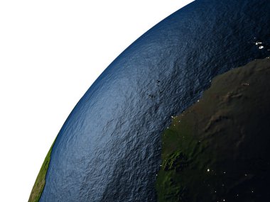 Gambiya gece dünya üzerindeki kırmızı