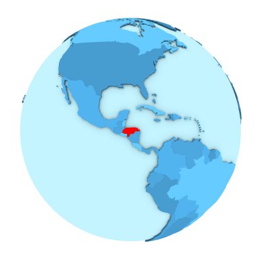 Honduras izole küre üzerinde