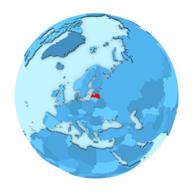 Letonya izole küre üzerinde