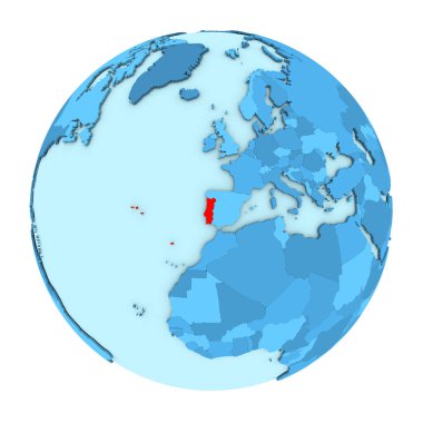 Portekiz izole küre üzerinde