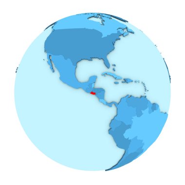 El Salvador izole küre üzerinde