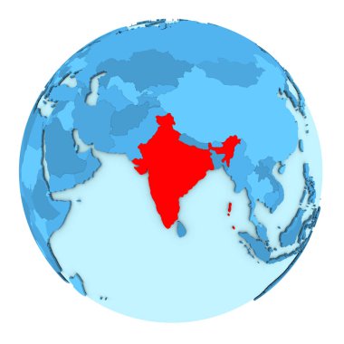 Hindistan Globe izole