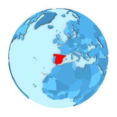 İspanya izole küre üzerinde