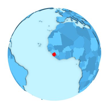 Sierra Leone izole küre üzerinde