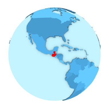 Guatemala izole küre üzerinde