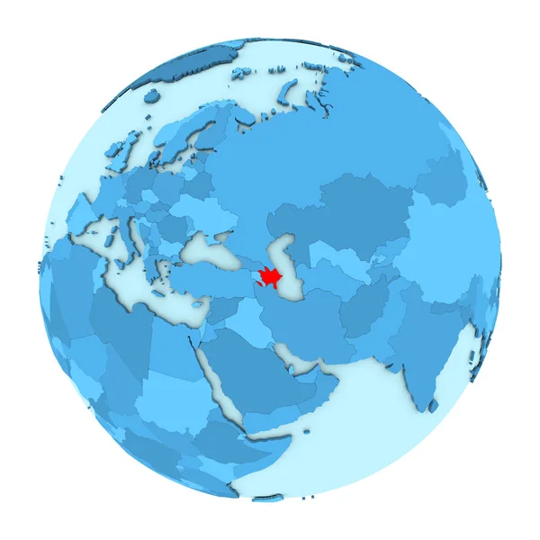 Azerbeidzjan op wereldbol geïsoleerd — Stockfoto
