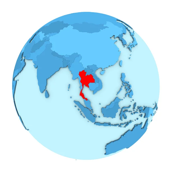 Tajlandia na całym świecie na białym tle — Zdjęcie stockowe