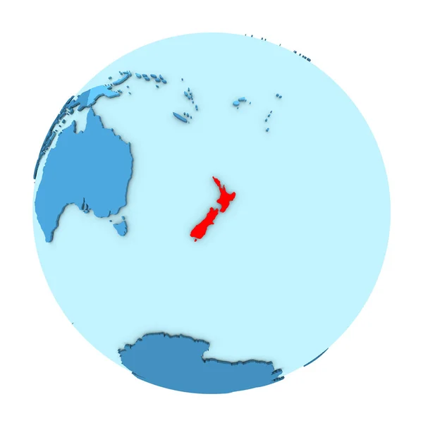Нова Зеландія на глобус ізольовані — стокове фото