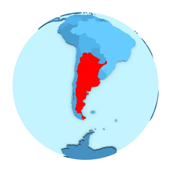 Аргентина на глобус ізольовані — стокове фото