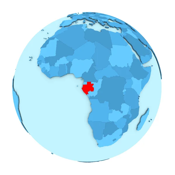 Gabon izole küre üzerinde — Stok fotoğraf