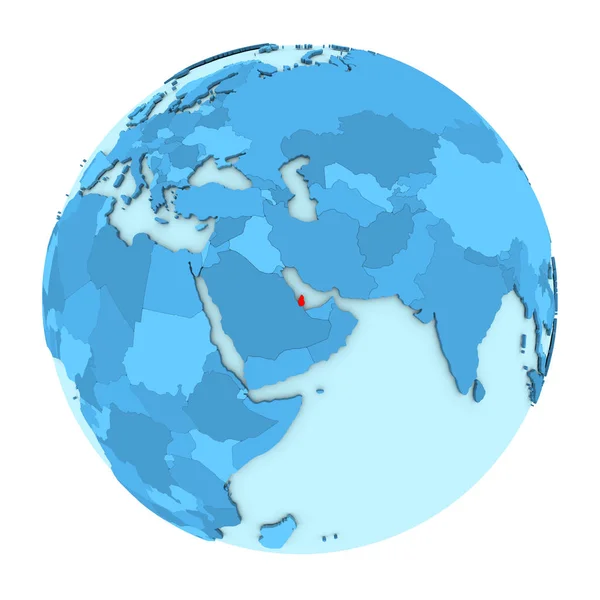 Qatar sul globo isolato — Foto Stock