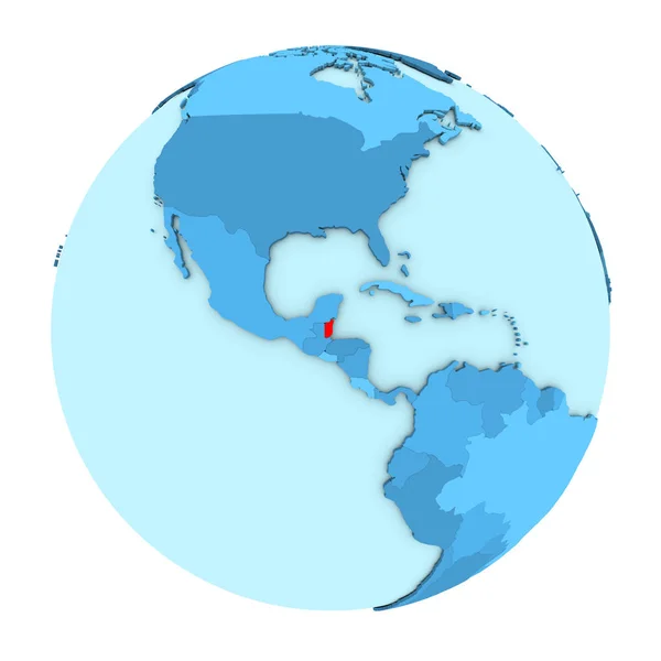 Belize on globe isolated — Stock Photo, Image