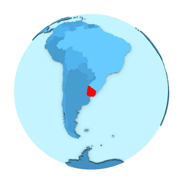 Уругвай на глобус ізольовані — стокове фото