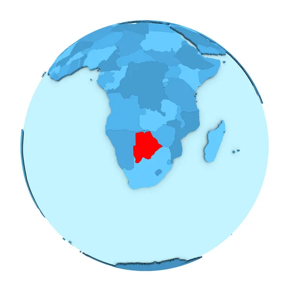 Botswana a globe elszigetelt — Stock Fotó