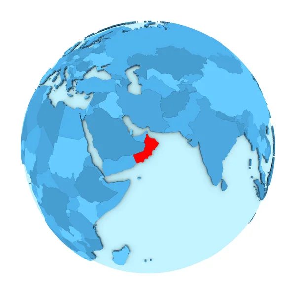 Oman sur le globe isolé — Photo