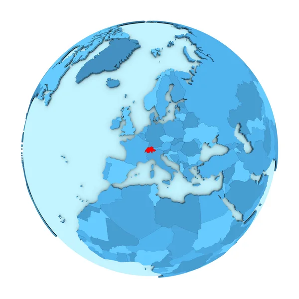 ग्लोब पर स्विट्जरलैंड अलग — स्टॉक फ़ोटो, इमेज
