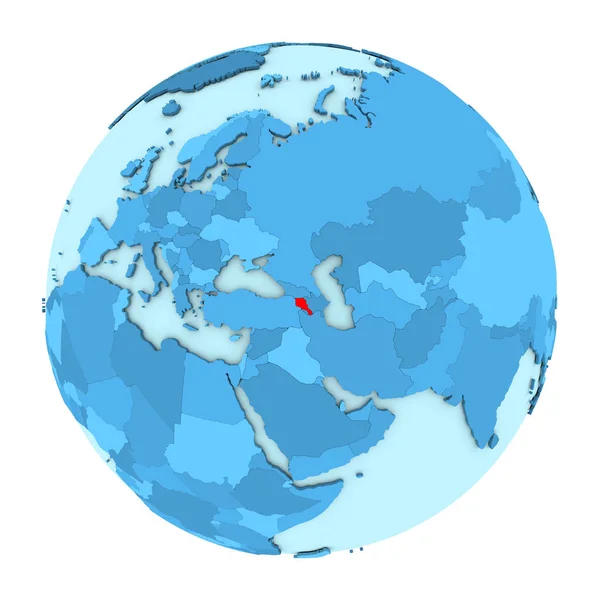 Armenia na całym świecie na białym tle — Zdjęcie stockowe