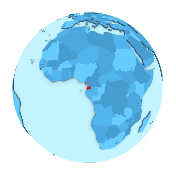 Guinée équatoriale sur le globe isolé — Photo