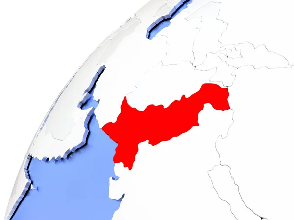 Пакистан на сучасних блискучі глобус — стокове фото