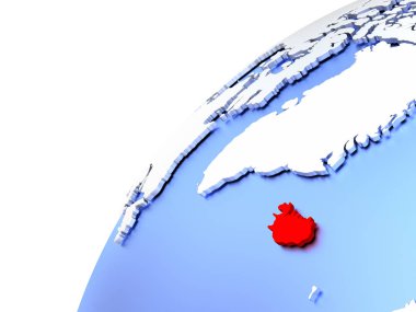 İzlanda modern parlak dünya üzerinde