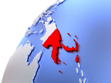 Papua Yeni Gine modern parlak dünya üzerinde