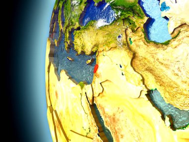 Lübnan gezegeni uzaydan