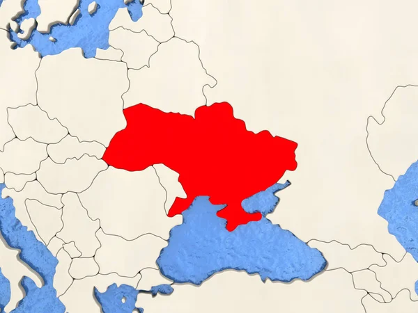На мапі України — стокове фото