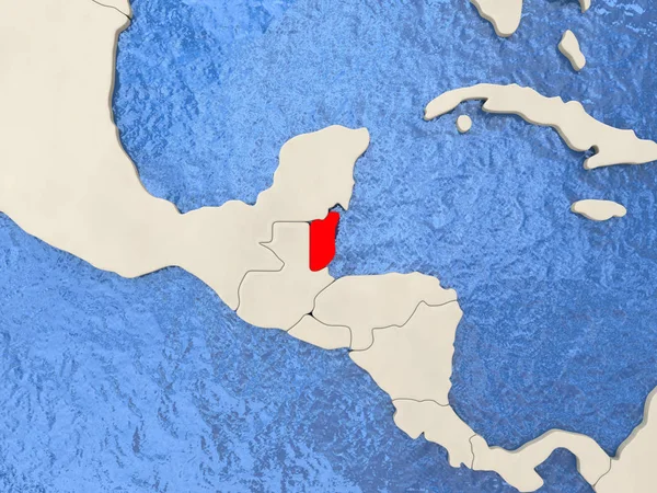 Belize på karta — Stockfoto