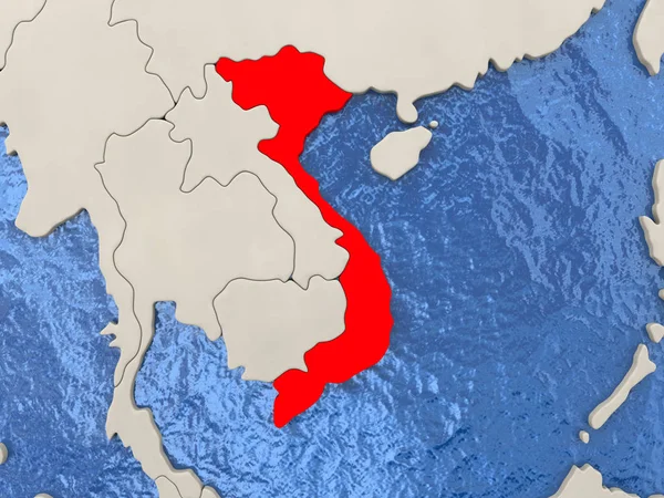 Vietnam en el mapa —  Fotos de Stock