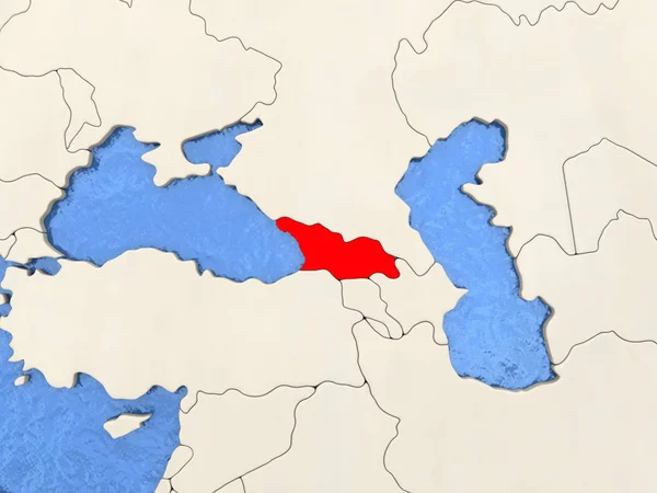 Γεωργία στο χάρτη — Φωτογραφία Αρχείου