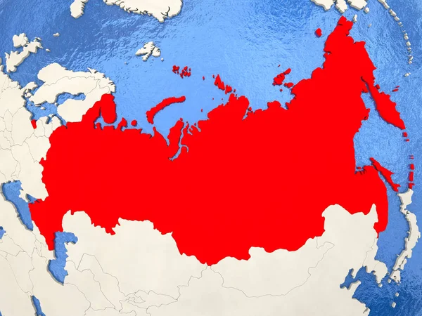 Rusya haritası üzerindeki — Stok fotoğraf