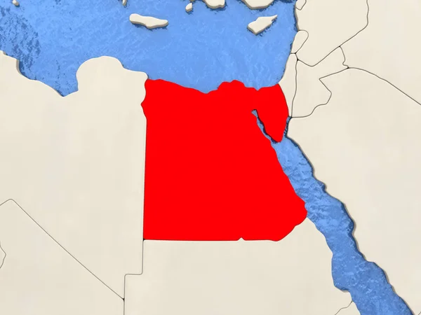 Egypt on map — Stock Photo, Image