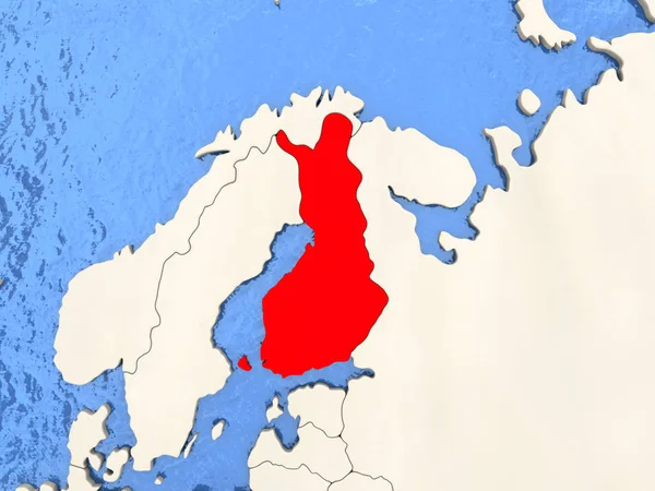Φινλανδία στο χάρτη — Φωτογραφία Αρχείου