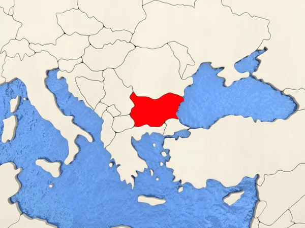 Bulgaria sulla mappa — Foto Stock