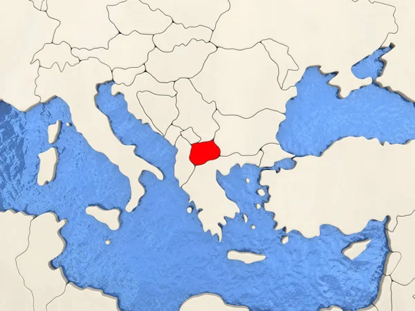 Macedonia sulla mappa — Foto Stock