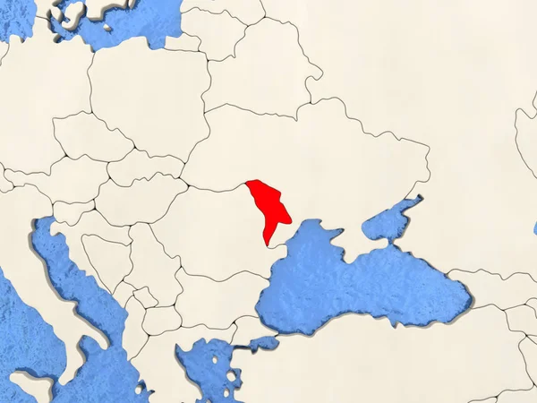 Moldávia no mapa — Fotografia de Stock