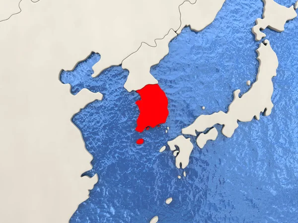한국 지도에 — 스톡 사진