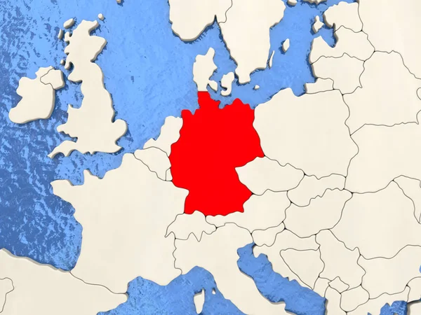 Німеччина на карті — стокове фото