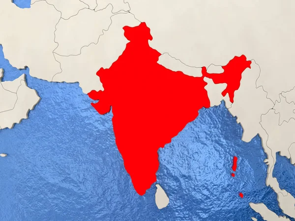 Indie na mapě — Stock fotografie