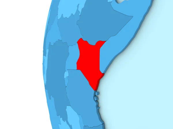 Kenya sul globo blu — Foto Stock