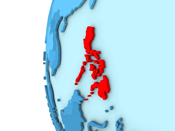 Filipinas no globo azul — Fotografia de Stock