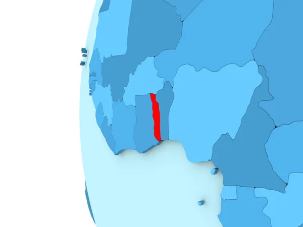 Togo mavi dünya üzerinde — Stok fotoğraf