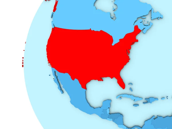 США на голубом шаре — стоковое фото